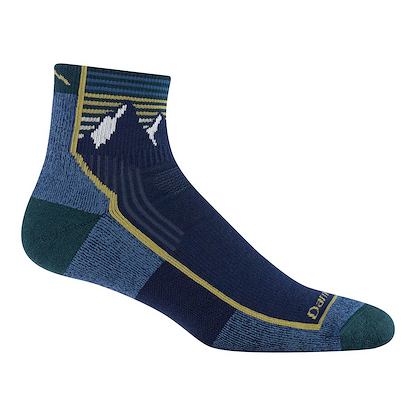 Darn Tough Men's Hiker Quarter Midweight with Cushion Socks Mountain Lake - 1959-MOUNTAIN LAKE