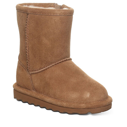 BEARPAW Toddler Girls' Elle Zipper Boot Hickory II - 1962TZ-220