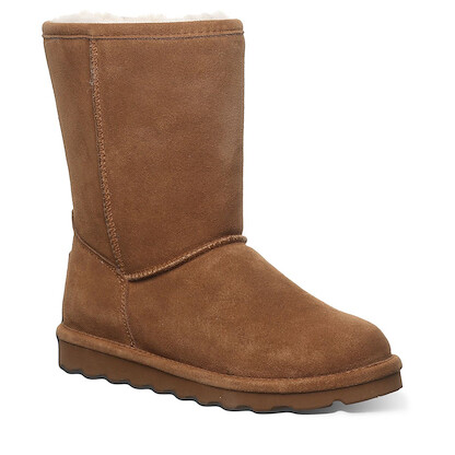 BEARPAW Women's Elle Short Wide 8" Suede Boot Hickory - 1959W-220
