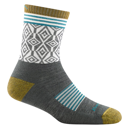 Darn Tough Women's Sobo Micro Crew Lightweight with Cushion Hiking Sock Gray - 1977-GRAY