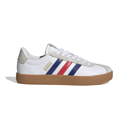 Adidas Men's VL Court 3.0 Sneaker White/Pure Ruby/Mystery Ink - HQ0140