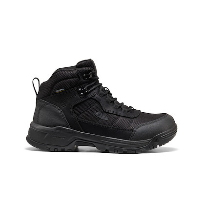 KEEN Utility Men's Skokie Waterproof SR EH HR Soft Toe Work Boot Black/Black - 1031459