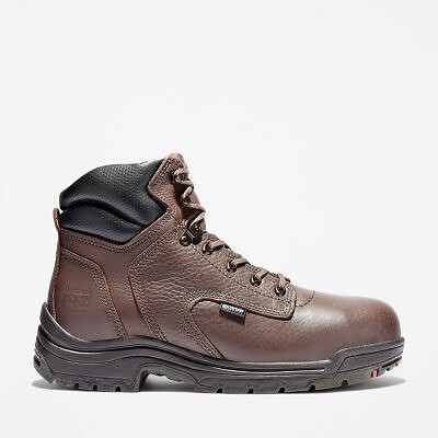 Timberland PRO Men's 6" Titan Waterproof Alloy Toe Work Boot Dark Brown - TB026078242