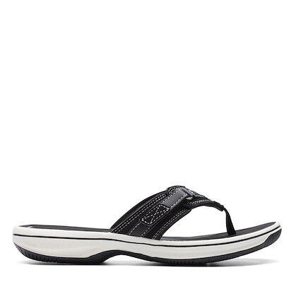 Clarks Women's Breeze Sea Flip-Flop Black Synthetic - 26125505