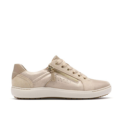 Clarks Womens Nalle Zen Sneaker Metallic Leather - 26183972
