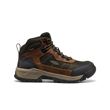 KEEN Utility Men's Skokie Waterproof  SR Eh HR  Soft Toe Work boot Forest Night/black - 1031292