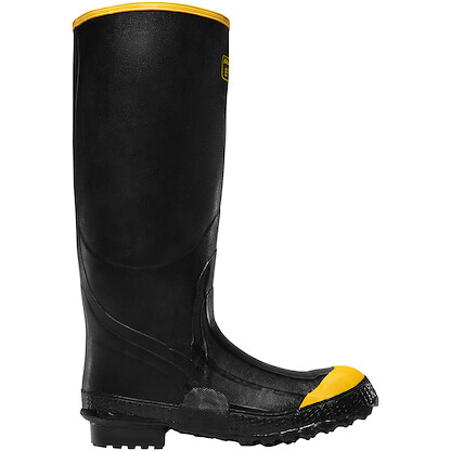 LACROSSE WORK Men's 16" Premium Knee Boot Steel Toe Waterproof Work Boot Black - 00267220