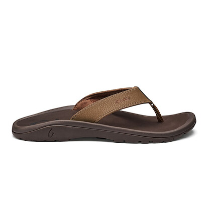 OluKai Men's Ohana Flip Tan/Dark Java - 10110-3448