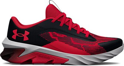 Under Armour Boys' Pre-School UA Scramjet 4 Running Shoes Black/Halo Gray/Red - 3024209-404