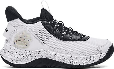 Under Armour Unisex Kids' Grade School Curry 3Z7 Basketball Shoes White/White/Black - 3026623-100