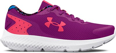 Under Armour Girls' Pre-School UA Charged Rogue 3 Glitter Running Shoes Mystic Magenta/Black/Pink Shock - 3026780-500