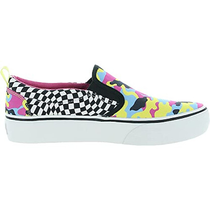 Skechers Women's Punkrose Volt'd - Anything Goes Camo Slip On Sneaker White/Black/Multi - 148010-WBMT