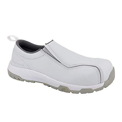 Nautilus Safety Footwear Women's Specialty Composite Toe ESD Slip-On Work Shoe White - N1652