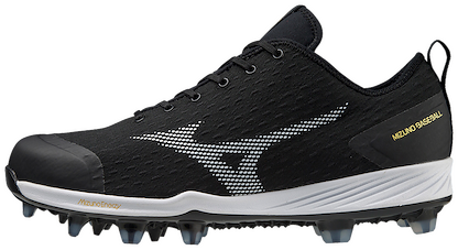 Mizuno Men's Dominant 4 TPU Molded Baseball Cleats Black/White - 320670.9000