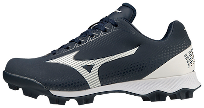 Mizuno Unisex Kids' Wave Lightrevo Junior Molded Low Baseball Cleat Navy/White - 320673.5100