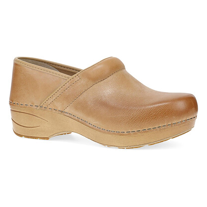 Dansko Women's Professional Clog Wide Honey Distressed Leather - 399581464