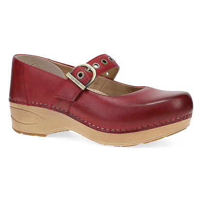 Dansko Women's XP 2.0 Mary Jane Wide Clog Red Leather - 3961041400