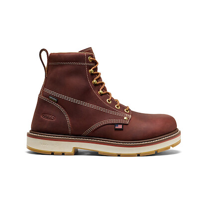 KEEN Utility Men's 6" Liberty Carbon Composite Toe Waterproof 90° Heel Work Boot Bombay Brown/Gum - 1031303