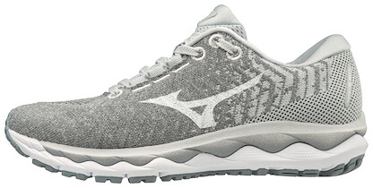 Mizuno Women's Wave Sky Waveknit 3 Glacier Grey/White - 411108.9A00