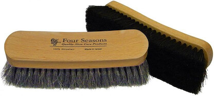 Four Seasons Large Shoe Shine Brush Light Brown - BRUSH-LARGE-LT