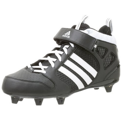 Adidas Men's Grid Iron 7 D Cleats Black/White/Metallic Silver - 945839