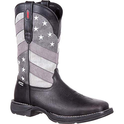 Durango Men's 12" Rebel™ by Durango Faded Black Flag Western Boot - DDB0125