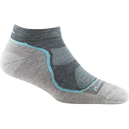 Darn Tough Women's Light Hiker No Show Lightweight with Cushion Hiking Sock - 1986-SLATE