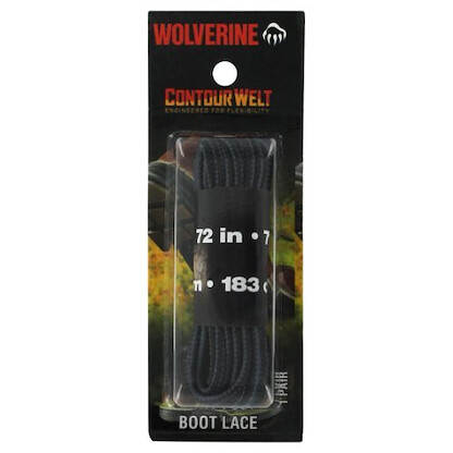 WOLVERINE Contour Welt Boot Laces 72" Black (1 pair) - W69643