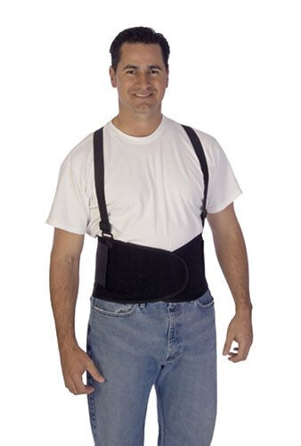 Liberty Safety DuraWear™ Back Support Belt with Attached Suspenders Black - 1908