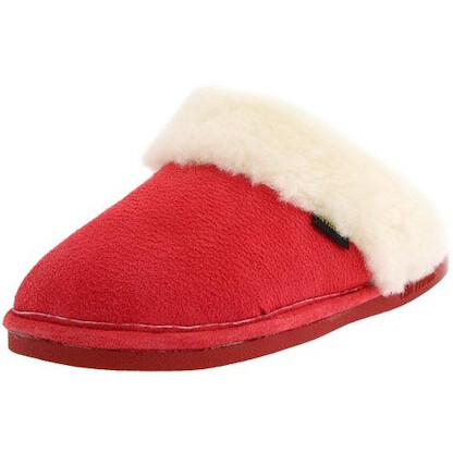 Old Friend Women's Scuff Slipper Red/White Shearling - 441169-RED