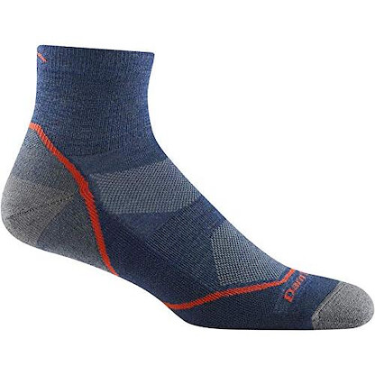 Darn Tough Men's Light Hiker Quarter Lightweight Hiking Sock Denim - 1991-DENIM