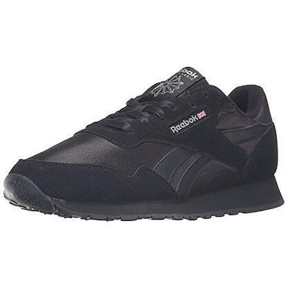 Reebok Men's Royal Nylon Classic Sneaker Black/Black/Carbon - BD1554