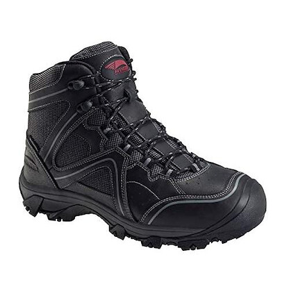 Avenger Men's 6" Crosscut Steel Toe EH Waterproof Work Boots Black - A7712