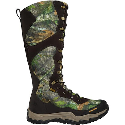 Lacrosse Venom II NWTF 18" Waterproof Snake Boot for Men - Lace-Up with Side Zip, Dry-Core Lining, Mossy Oak Obsession - 9.5 W