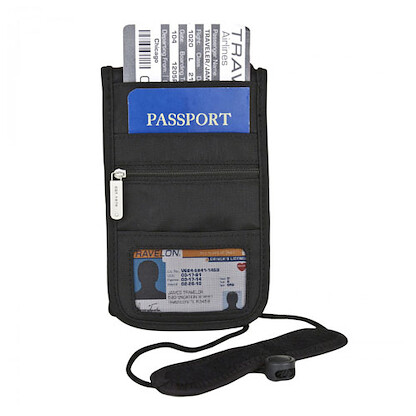 Travelon RFID Blocking Classic Deluxe Boarding Pouch Black - 42372-500