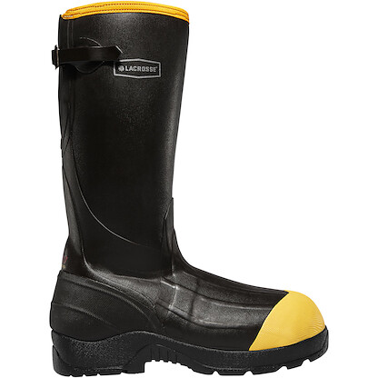 LACROSSE WORK Men's 16" Alpha Aggressive Composite Toe Waterproof 800G Insulated Work Boot Black - 426050