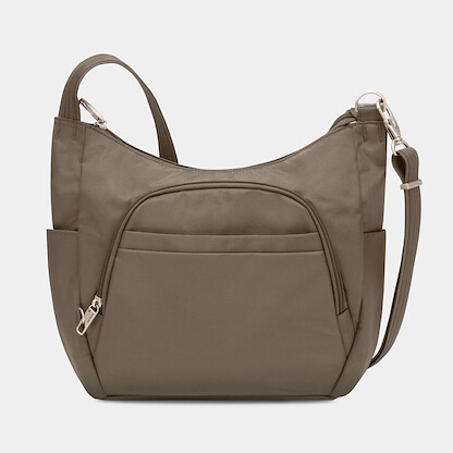 Travelon Anti-Theft Classic Crossbody Bucket Bag Nutmeg - 42757-761