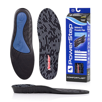 PowerStep Unisex ComfortLast Cushioning Gel Insoles Black (1 pair) - 5002-01