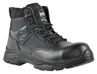 HOSS Men's 6" Watchman Composite Toe Work Boot Black Buffalo Leather - 50172