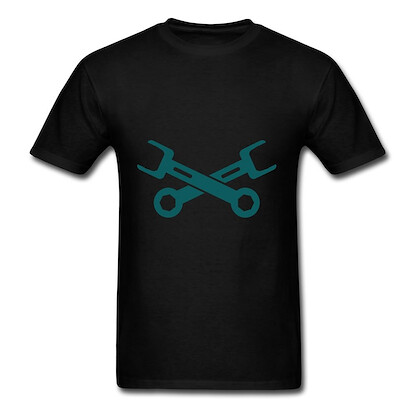 qemasBS Artful Customs Men T-Shirt Crossed Wrenches (1c)