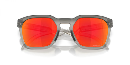Oakley OO9533 HSTN SQ Sunglasses, Matte Grey Smoke/Prizm Ruby, 54 mm