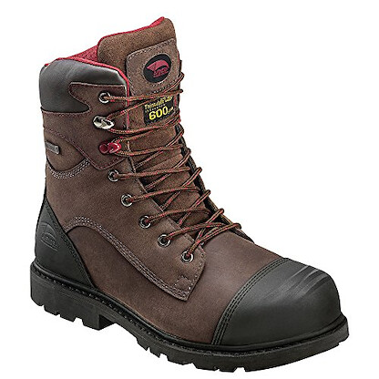 Avenger Men's 8" Hammer Carbon Composite Toe EH Insulated Waterproof Work Boots Brown - A7573