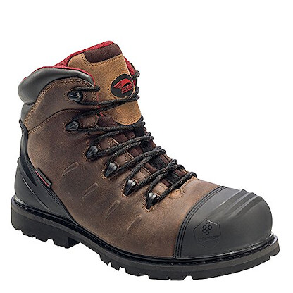 Avengers Men's 6-inch Hammer Carbon Toe Waterproof Work Boots Brown - A7546