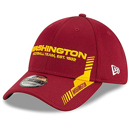 New Era Men's Burgundy Washington Football Team 2021 NFL Sideline Home 39THIRTY Flex Hat