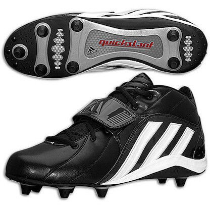 Adidas Men's QuickSlant Detach Cleats Black/White/Silver - 351876