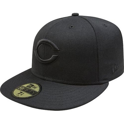 New Era Cincinnati Reds 59FIFTY Black on Black Fitted Hat