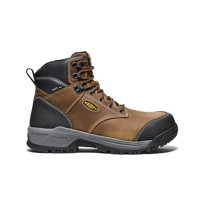 KEEN Utility Men's 6" Evanston Composite Toe Waterproof Insulated Work Boots Bison/Black - 1029845
