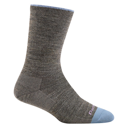 Darn Tough Women's Solid Basic Crew Lightweight Lifestyle Sock Taupe - 6012-TAUPE