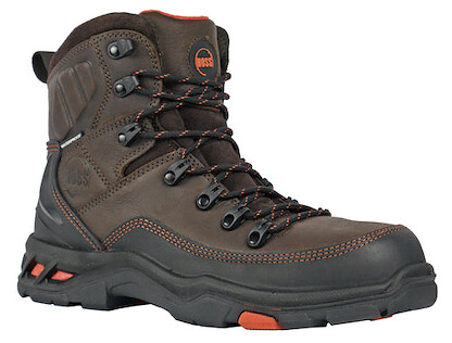 HOSS Men's 6" Traverse Composite Toe Waterproof Work Boot Brown Buffalo Leather - 60260