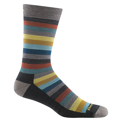 Darn Tough Men's Merlin Crew Lightweight with Cushion Lifestyle Sock Charcoal - 6113-CHARCOAL